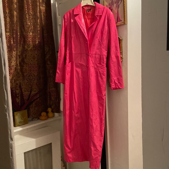 Vintage Trippnyc pvc trench coat with  Corset back - Picture 1 of 13